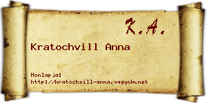 Kratochvill Anna névjegykártya